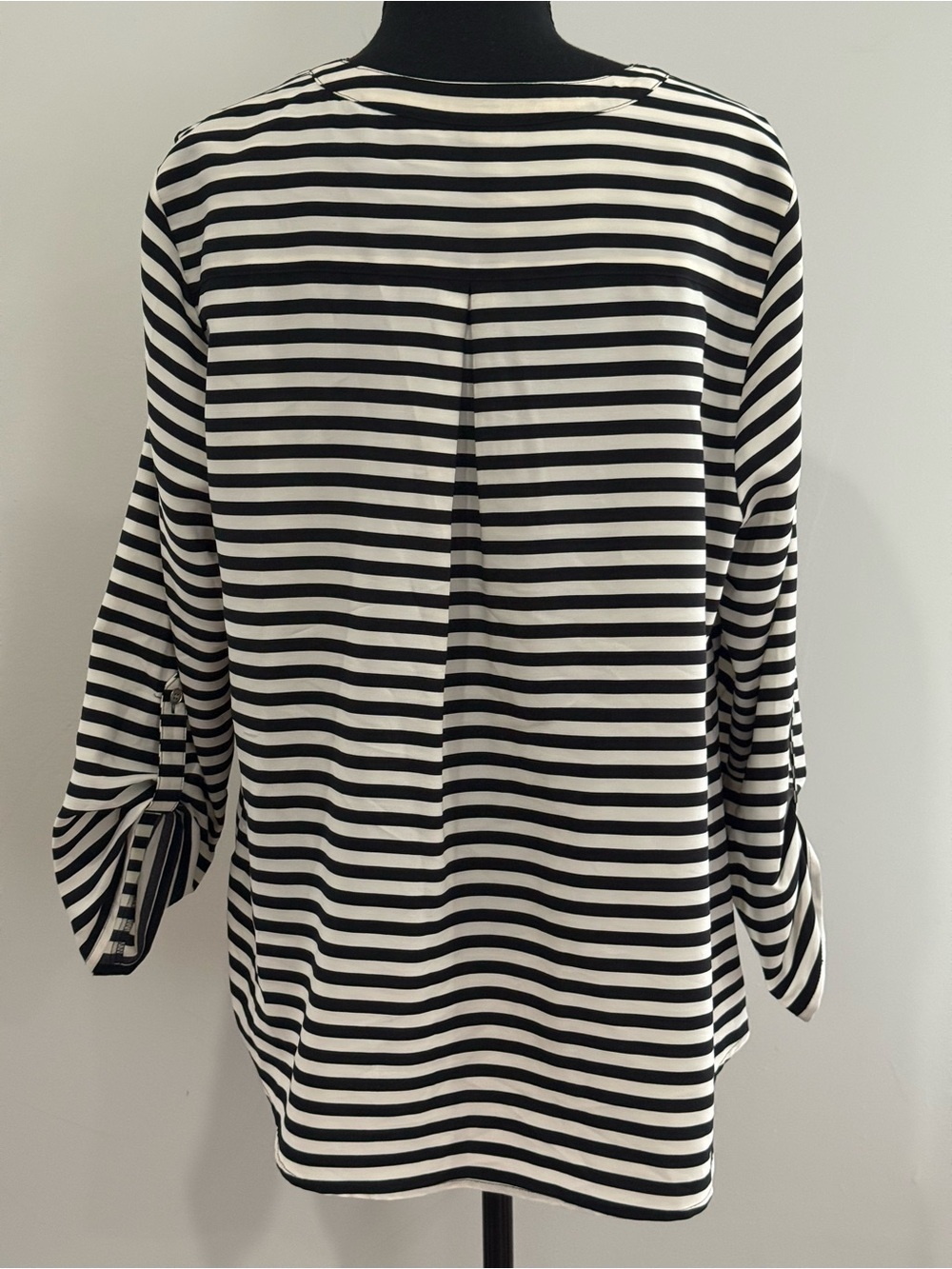 Notations Woman 2X Black & White Striped Button Front Blouse 727 - Picture 4 of 8